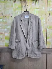 麻 100 ベージュ ジャケット