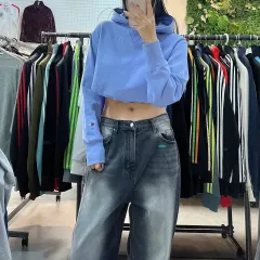 Champion(チャンピオン) リバースウィーブ フレンチテリー クロップド フード付きTシャツ