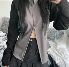 ニット ジャージ ジップアップ