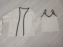 レディース カーディガン＋クロップド タンクトップ セット