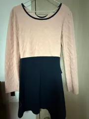 ピンク/ネイビー バイカラー ONE PIECE