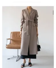 シエ ナスロングラインコート - マキシS ザシルエット(Sie)