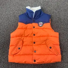 ディッキーズ キッズ ダウンベスト 7-8歳 140サイズ オレンジネイビー