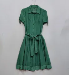 ベネトン レディース 85 半袖ワンピース 2006 春 夏 グリーン 91747