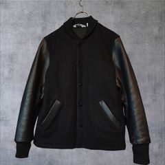 ATTACHMENT カシミヤ混レザー切り替えスタジャン 2 Black - メルカリ
