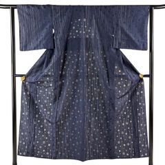 夏物 本場琉球絣 単衣 着物 壁上布 紗紬 青紫 琉球絣 正絹 燕 - メルカリ