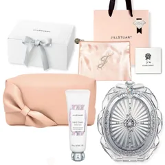 【人気商品】【ギフトラッピング済】JILLSTUART ジルスチュアート ホワイトフローラル ハンドクリーム & コンパクトミラー ポーチ ギフト セット コフレ【純正ギフトボックス、ショップバッグ、メッセージカード付き】