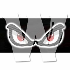 オートバイ/車/バイク用 反射ステッカー 反射シール マークシール 怒り 悪魔の目 汎用 150mm*60mm