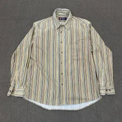 polo CHAPS ポロ CHAPS by ralph lauren コーデュロイ ストライプ シャツ L