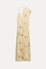 ZARA(ザラ) プリント ロング ワンピース zw