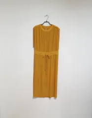 リンクルプリーツ ロング丈ワンピース