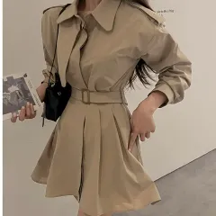 トレンチ ミニ ワンピース