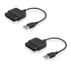 【特価セール】YFFSFDC PS2 to PS3/PCコントローラーアダプター 汎用PS2コントローラーからUSBアダプターへのコンバーター PS2 PS3プレイステーション2 3 用 2点セットのサムネイル
