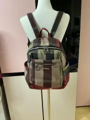 チェック柄バックパック