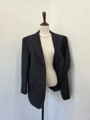 スーパーパインアンゴラピュア 100 チェック シングル ジャケット