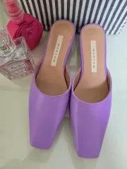 4cm ライトパープル ミュール 新品