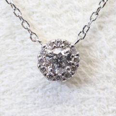 ヴァンドーム青山 ダイヤ グレース ネックレス 0.156ct 定価19万 