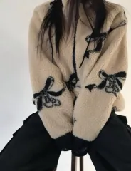 リボンフリースジップアップジャケット