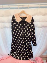 日本 ヴィンテージ ドット柄 ワンピース