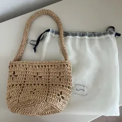 新品 スロースロー リリラフィア かぎ針編み バケットバッグ