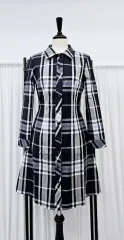 チェック カラーシャツワンピース シャツ ワンピース