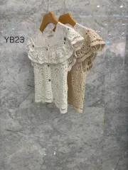 js ニューヨークスタイル 2025 s ／ レース バイカラー 編み物 ブラウス