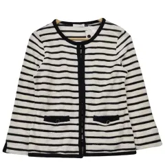 未使用商品 INDEX ストライプ カーディガン M コットン ブレンド