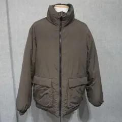 M9649 ー PLAC メンズ 100 サイズ カーキ 黒 リバーシブル ダックダウン ダウンジャケット