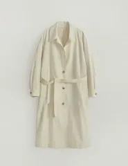 下ベルト付きロングトレンチコート