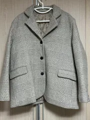 (オーバーサイズ) レディース 冬 CHECK柄 ジャケット