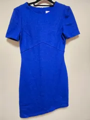 青 アシンメトリー ワンピース