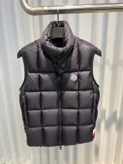(2) モンクレール キルティング GILET ダウンベスト ベスト ネイビー
