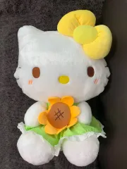 正規品50cm特大型ハローキティ サンリオ 애착ぬいぐるみ ハローキティ50周年ひまわり