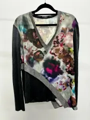 ZARA(ザラ) アシンメトリー ペイント Tシャツ