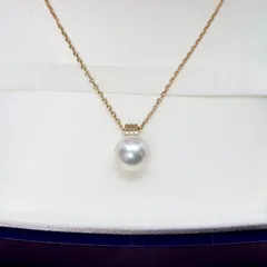 美品 ニワカ 真珠 白澄花 ネックレス K18(750)  アコヤパール 一粒 俄 NIWAKA /24-16箱保のサムネイル