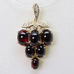 碌山 ネックレス・イヤリングセット K14 ガーネット - メルカリ