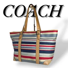 極美品　COACH　410　トートバッグ　マルチカラー　A4トート　レザー