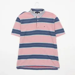 XL Tommy Hilfiger(トミーヒルフィガー) ボーダー柄 カラー 半袖 Tシャツ