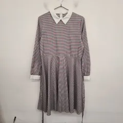 レディース 66 size d チェック カラー ワンピース