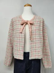 チェックツイードジャケット/ F