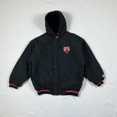 90s STARTER(スターター) nba シカゴ ブルズ チーム ロゴ フードジャケット