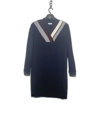 SJ SJSJ レディース レイヤード デザイン 冬用 スパン糸 ロング丈ワンピース