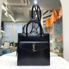 Saint Laurent(サンローラン) アップタウン カバス トップハンドル トートバッグ 金具 ブラック 561203 ー H011303