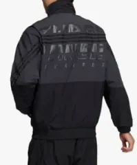 adidas(アディダス) SI ウーブンジャケット ウインドブレーカー 黒 ツートン 非常に良好な状態 ポール 1120