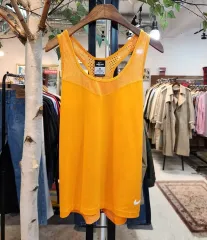 ウィメンズ S M) NIKE ナイキ ドライフィット オレンジ タンクトップ