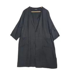 BONTE オーバーサイズ 黒 ロング カーディガン M L レーヨン ブレンド