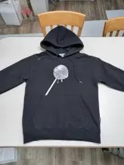 M-L DYSFUNCT 約起毛 フードTシャツ ブラック L-547