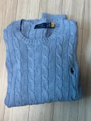 百貨店 正規品 POLO RALPH LAUREN(ポロラルフローレン) ケーブル ニット セーター (青 XL ）