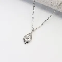 ヴァンドーム青山 ダイヤ プラチナ ドロップ パヴェ ネックレス/24-2481