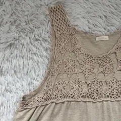 NO JEAN 日本 ヴィンテージ 森ガール ノースリーブ ONE PIECE 森ガール ONE PIECE y2k ONE PIECE